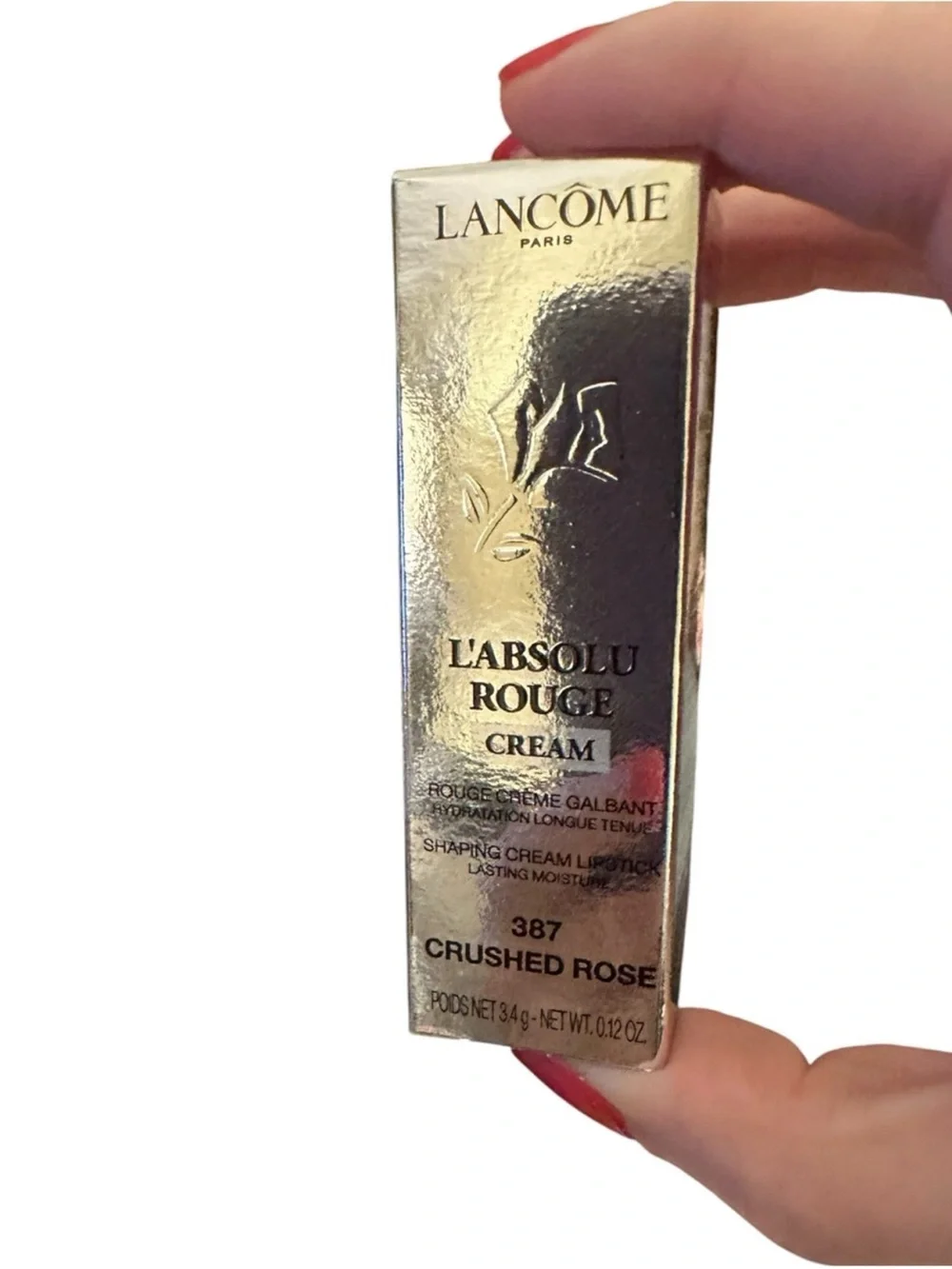 Lancôme L’Absolu Rouge Cream Lipstick 387 Crushed Rose BNIB Full Size